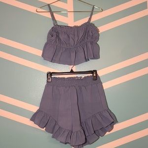 SHEIN crop top and shorts set